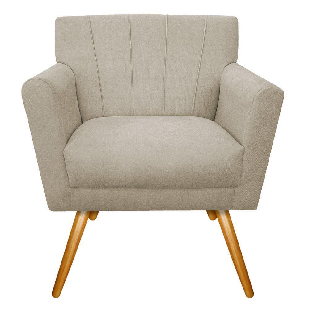 Kit Diva Recamier 185cm Lado Esquerdo E 01 Poltrona Laura Suede Bege - 3