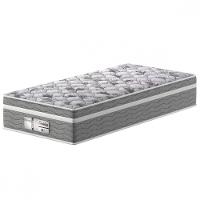 Colchão Solteiro 88x188x32 Evolution Molas Ensacadas Cinza Com Branco Pro Dormir Cinza Com Branco - 1