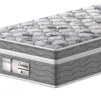 Colchão Solteiro 88x188x32 Evolution Molas Ensacadas Cinza Com Branco Pro Dormir Cinza Com Branco - 2