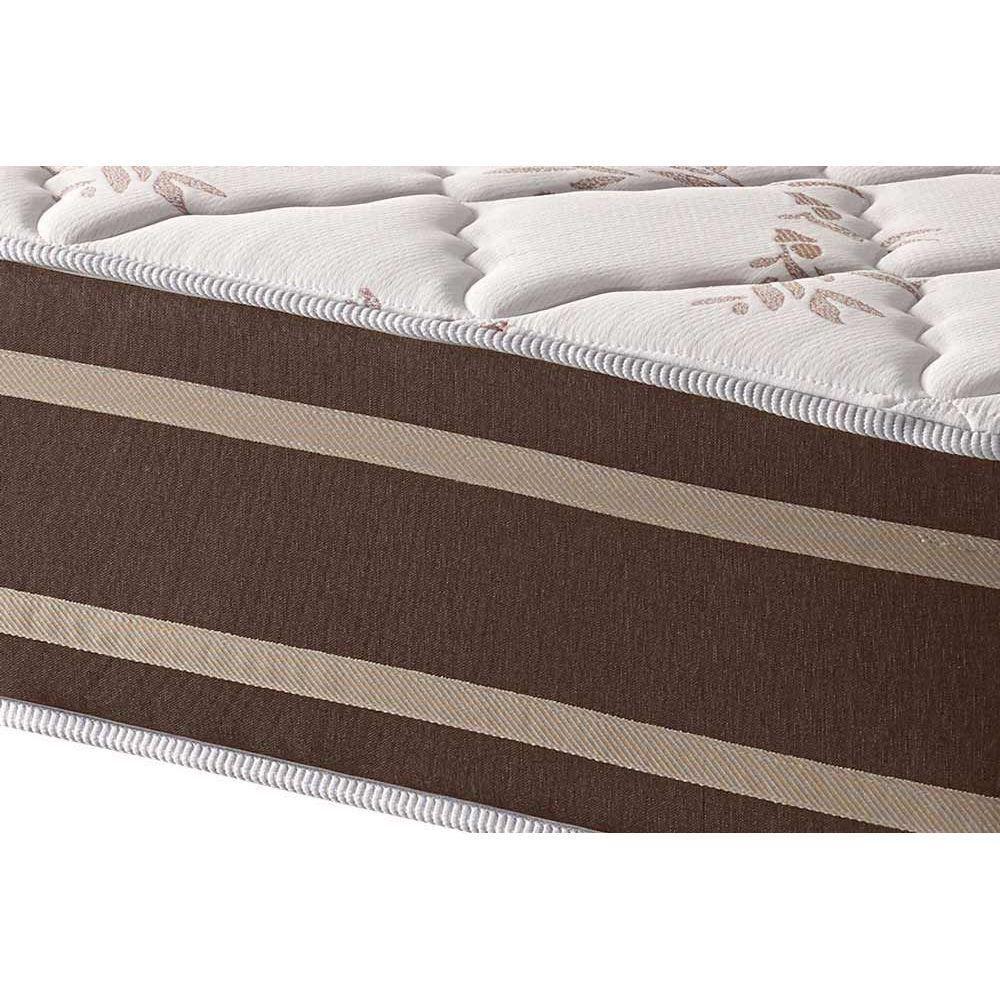 Cama Box Baú Queen: Colchão Molas Ensacadas Anjos Duo Sono MasterPocket+Base Courano Brown(158x198) - 2