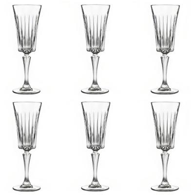 Conjunto De Taças De Cristal Para Espumante 6 Peças 210 Ml Biona Oxford