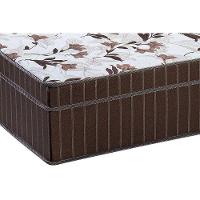 Cama Box Baú Solteiro: Colchão Espuma D45 Polar Pérola Euro Pillow + Base CRC Courano Brown(88x188) - 5