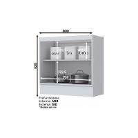 Cozinha Completa Americana 8pçs 2 Armários 2 Balcões 2 Paneleiros 2 Complementos C8P02 Branco - Henn - 6