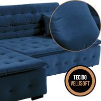 Sofá Retrátil E Reclinável Com Chaise Orlando 2.20x1.50m - Sofisticato-azul - 5