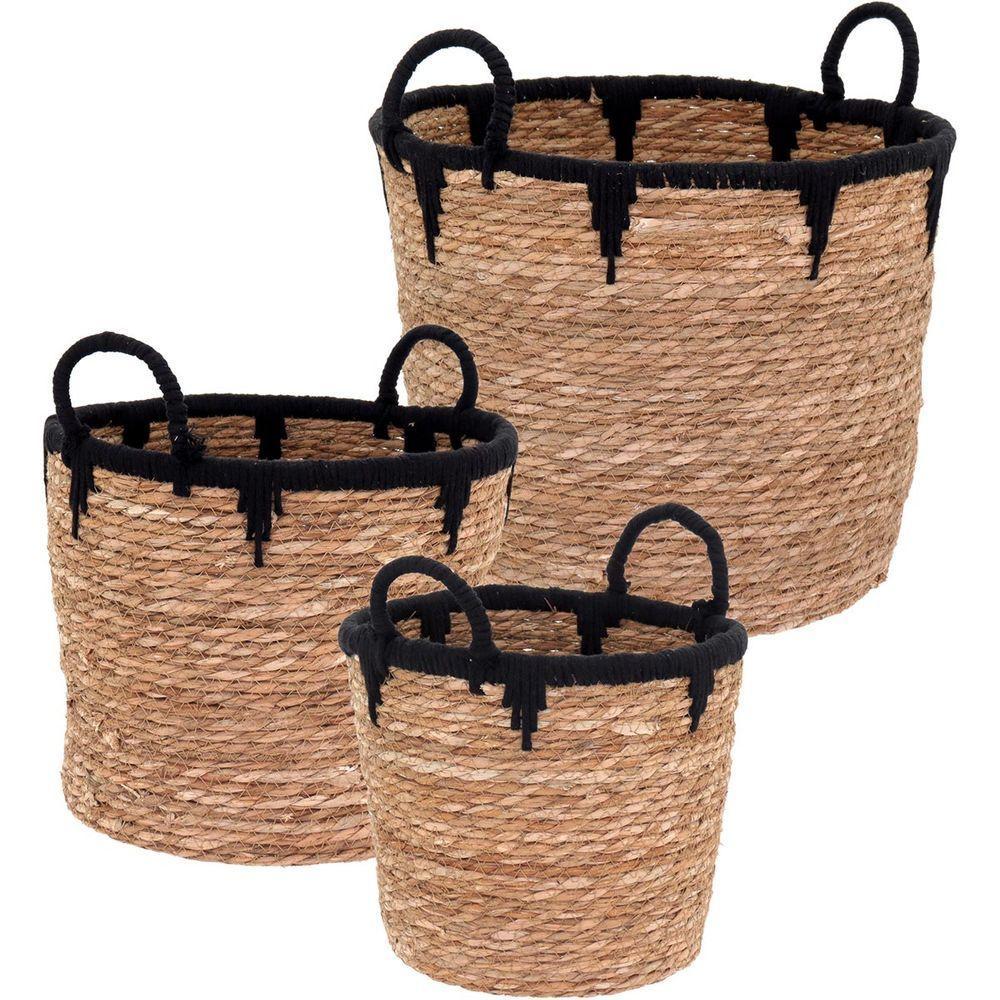 Cesta Fibra Natural 3Pç - 1