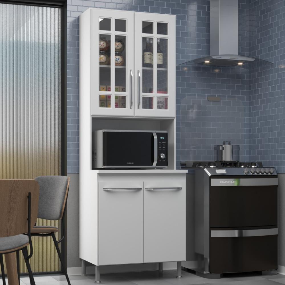 Torre Quente Modulada Com Vidro Para Forno Fidelitá Viena 70cm 4 Portas Branco - 1