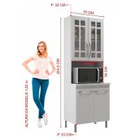 Torre Quente Modulada Com Vidro Para Forno Fidelitá Viena 70cm 4 Portas Branco - 3