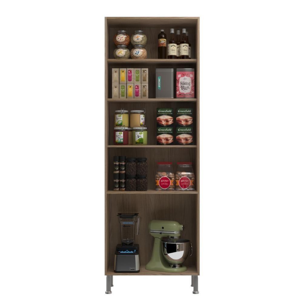 Paneleiro Duplo Modulado Com Vidro Fidelitá Paris 70cm 4 Portas Nogal/salinas - 3