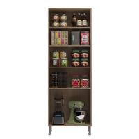 Paneleiro Duplo Modulado Com Vidro Fidelitá Paris 70cm 4 Portas Nogal/salinas - 3