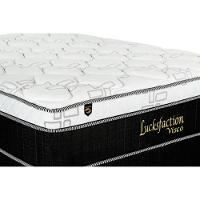 Cama Box King: Colchão Molas Ensacadas Luckspuma MasterPocket Lucksfaction Viscoelástico + Base CRC Suede Brown(193x203) - 3