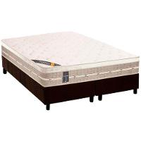 Cama Box King: Colchão Molas Bonnel Castor Tecnopedic Premium + Base CRC Suede Brown(193x203) - 1
