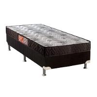 Cama Box Solteiro: Colchão Espuma Paropas D23 Pasquale + Base Unviersal Suede Black CRC(88x188) - 1