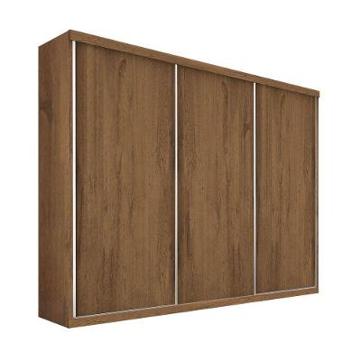 Guarda Roupa Casal Cronos 3 Portas de Correr 4 Gavetas Branco MDP