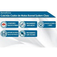 Cama Box Solteiro: Colchão Molas Bonnel Castor Class + Base CRC Suede Black(88x188) - 2