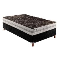 Cama Box Solteiro: Colchão Espuma D33 Paropas Pasquale Plus + Base CRC Suede Black(88x188) - 1