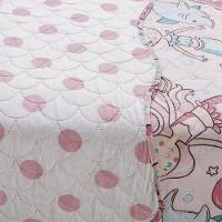 Kit Cobre Leito Rolinho Solteiro + Porta Travesseiro Toque Macio Mermaid - 3