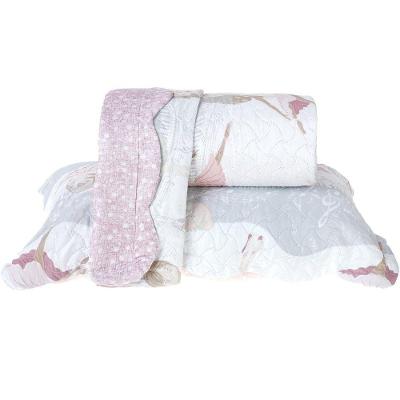 Kit Cobre Leito Rolinho Casal + Porta Travesseiro Toque Macio Bailarina