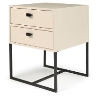 Mesa Cabeceira Medelim 2 Gavetas Off White - 1