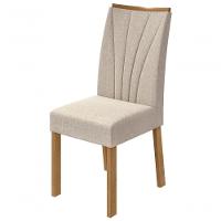 Mesa 1,70 Apogeu Com Vidro E 6 Cadeiras Apogeu Amendoa Clean/off White Lopas - 3