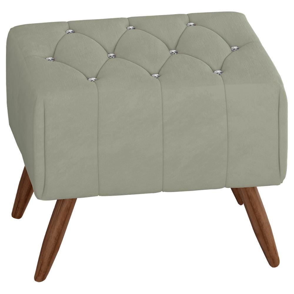 Puff Puf Para Sala Pes Madeira Trit Veludo Sl 940 Peer Sl 940 - 1
