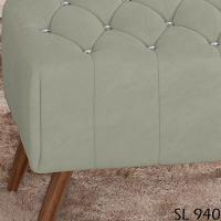 Puff Puf Para Sala Pes Madeira Trit Veludo Sl 940 Peer Sl 940 - 3