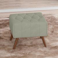 Puff Puf Para Sala Pes Madeira Trit Veludo Sl 940 Peer Sl 940