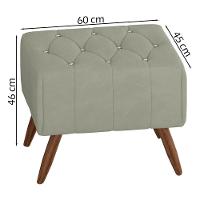 Puff Puf Para Sala Pes Madeira Trit Veludo Sl 940 Peer Sl 940 - 6