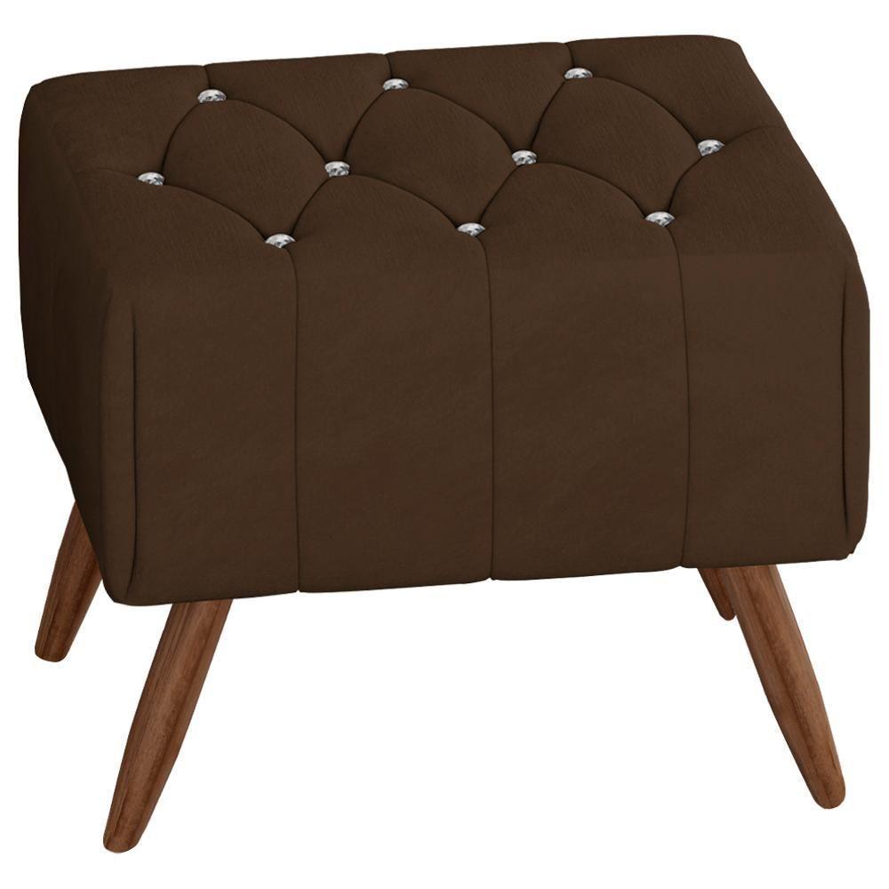 Puff Puf Para Sala Pes Madeira Trit Veludo Sl 942 Peer Sl 942 - 1