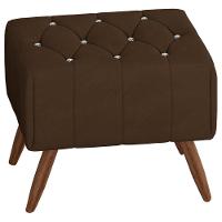 Puff Puf Para Sala Pes Madeira Trit Veludo Sl 942 Peer Sl 942 - 1