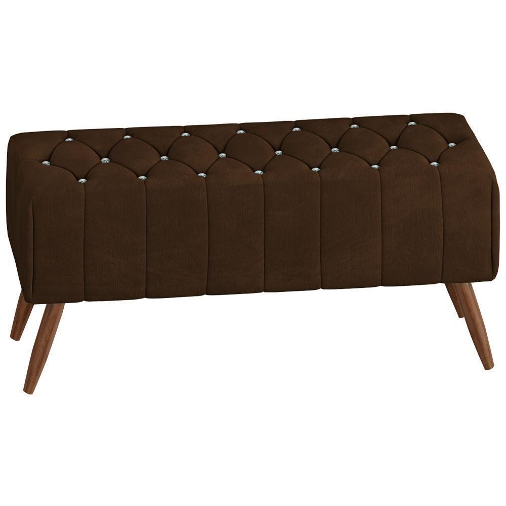 Puff Puf Para Sala 100 Cm Pes Madeira Trit Veludo Sl 942 Peer Sl 942 - 1