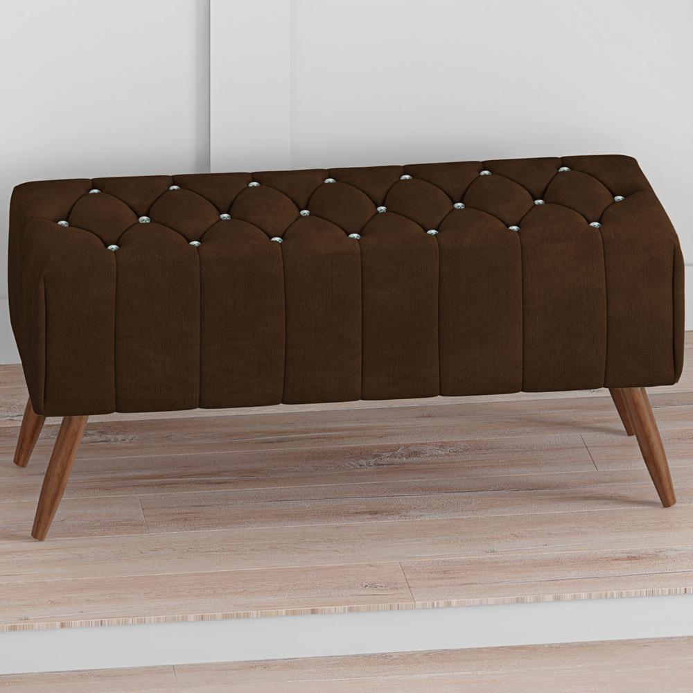 Puff Puf Para Sala 100 Cm Pes Madeira Trit Veludo Sl 942 Peer Sl 942 - 7