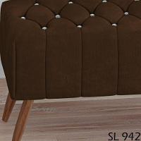 Puff Puf Para Sala 100 Cm Pes Madeira Trit Veludo Sl 942 Peer Sl 942 - 6