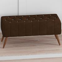 Puff Puf Para Sala 100 Cm Pes Madeira Trit Veludo Sl 942 Peer Sl 942 - 7