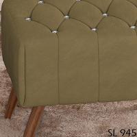 Kit 2 Puff Puf Para Sala Pes Madeira Trit Veludo Sl 945 Peer Sl 945 - 9