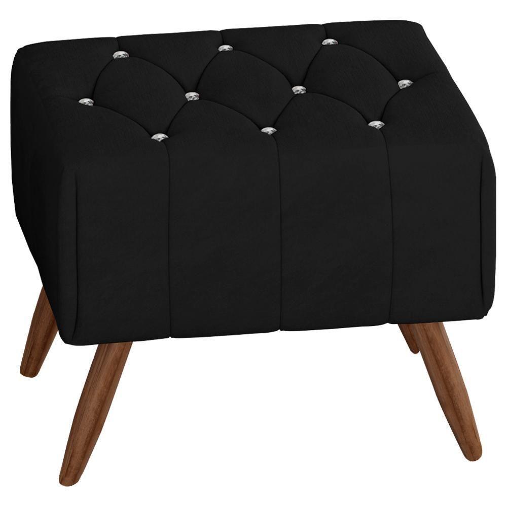 Puff Puf Para Sala Pes Madeira Trit Veludo Sl 944 Peer Sl 944 - 1