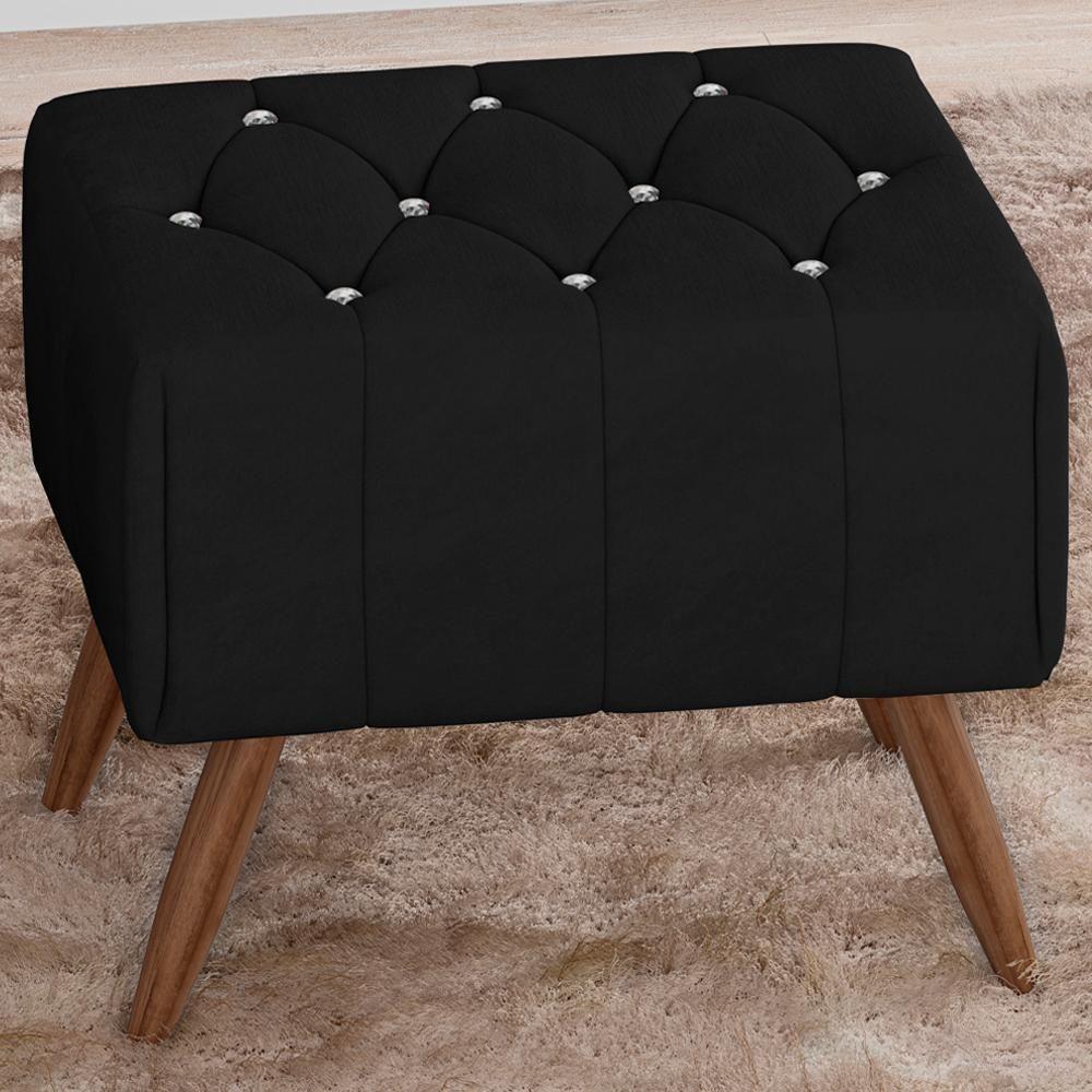 Puff Puf Para Sala Pes Madeira Trit Veludo Sl 944 Peer Sl 944 - 4