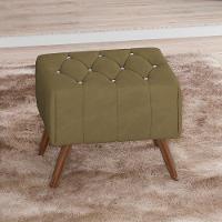 Puff Puf Para Sala Pes Madeira Trit Veludo Sl 945 Peer Sl 945