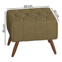 Puff Puf Para Sala Pes Madeira Trit Veludo Sl 945 Peer Sl 945 - 7
