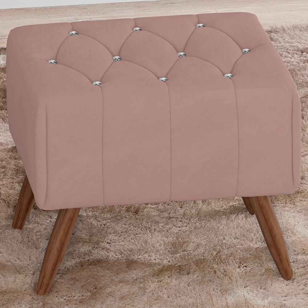 Puff Puf Para Sala Pes Madeira Trit Veludo Sl 949 Peer Sl 949 - 3