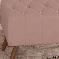 Puff Puf Para Sala Pes Madeira Trit Veludo Sl 949 Peer Sl 949 - 6