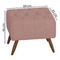 Puff Puf Para Sala Pes Madeira Trit Veludo Sl 949 Peer Sl 949 - 7