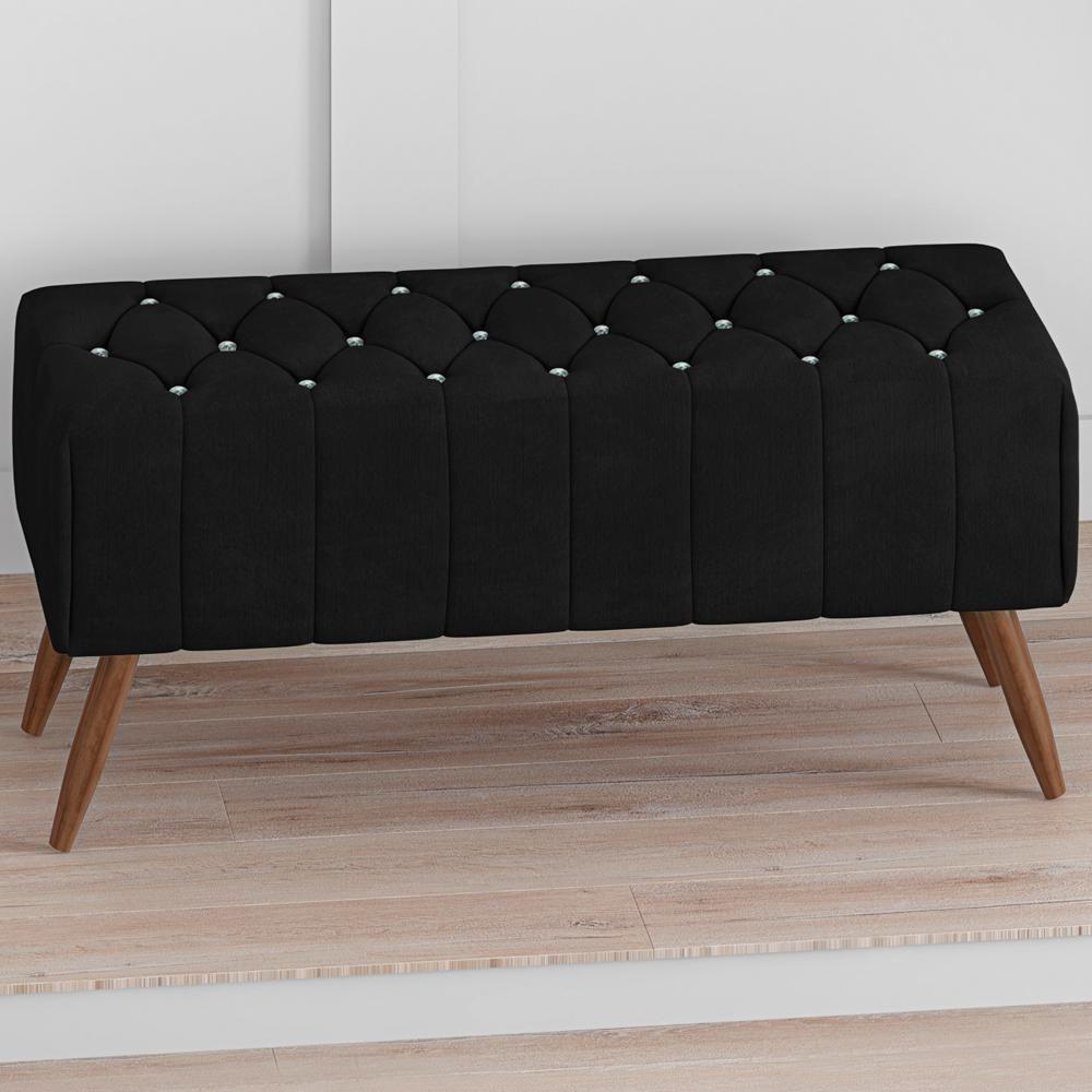 Puff Puf Para Sala 100 Cm Pes Madeira Trit Veludo Sl 944 Peer Sl 944 - 3