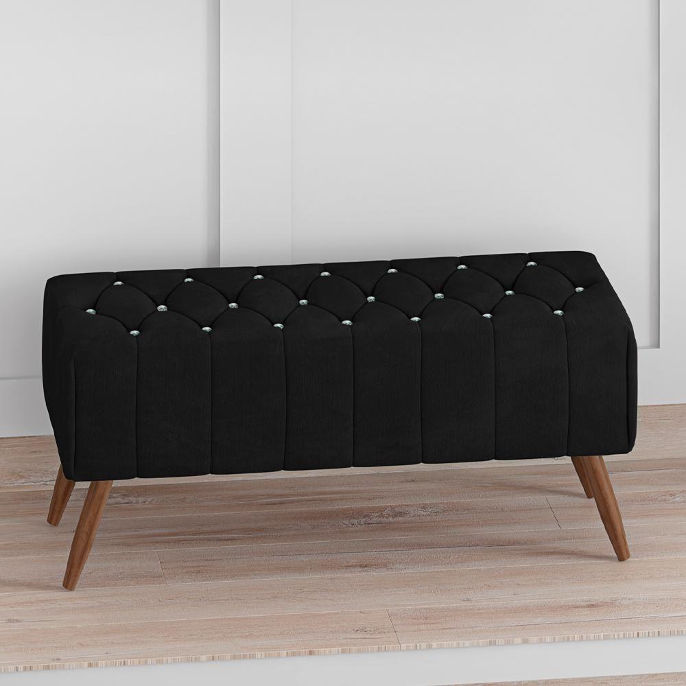 Puff Puf Para Sala 100 Cm Pes Madeira Trit Veludo Sl 944 Peer Sl 944 - 7