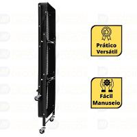 Kit 2 Carrinho Multiuso Organizador Dobrável Com 3 Prateleiras - Preto - 2