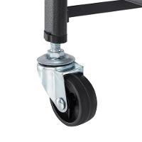 Kit 2 Carrinho Multiuso Organizador Dobrável Com 3 Prateleiras - Preto