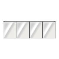 Aparador Buffet Suspenso Com Espelhos 4 Portas Multimóveis Mp8005 Grafite Grafite - 5