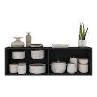 Aparador Buffet Suspenso Com Espelhos 4 Portas Multimóveis Mp8005 Preto Preto - 3