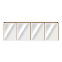 Aparador Buffet Suspenso Com Espelhos 4 Portas Multimóveis Mp8005 Rustic Rustic - 5