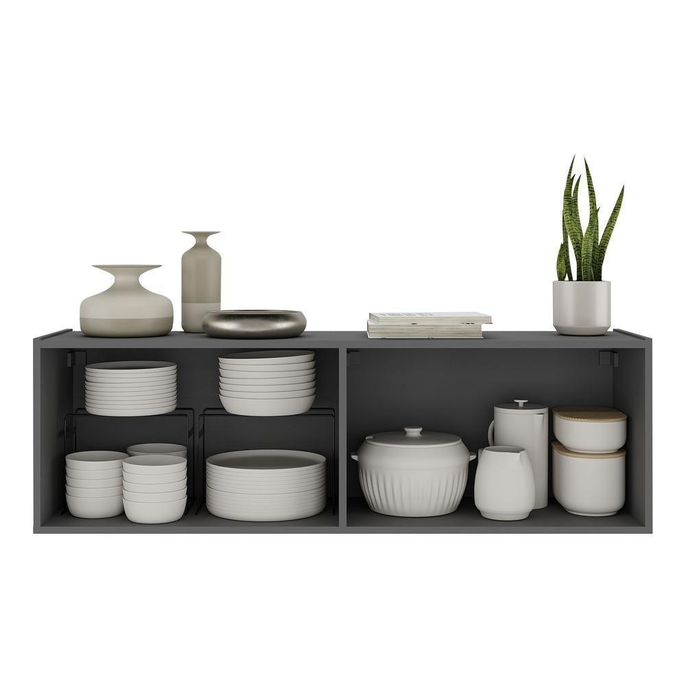 Aparador Buffet Suspenso 4 Portas Multimóveis Mp8002 Grafite Grafite - 2