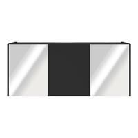 Aparador Buffet Suspenso Com Espelhos 3 Portas Multimóveis Mp8004 Preto Preto